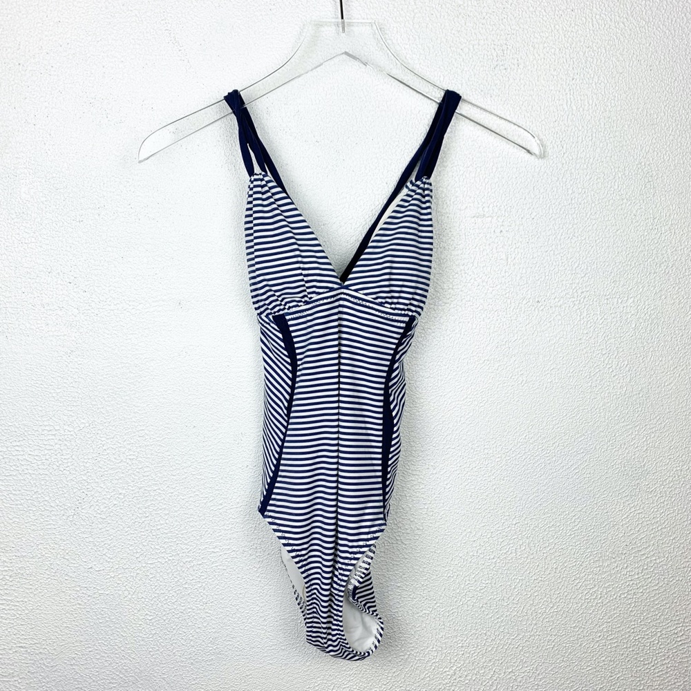 Helen Jon | Seaside One Piece Swimsuit Blue White Stripe - Picture 2 of 7